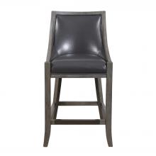  23465 - Uttermost Elowen Leather Counter Stool